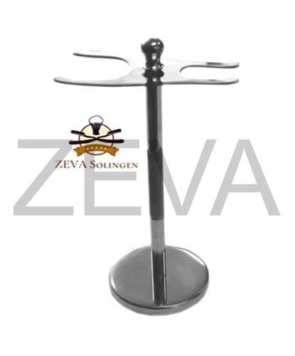 Deluxe Stainless Steel Safety Razor & Shaving Brush Stand from ZEVA