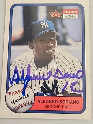 Alfonso Soriano Signed 2001 Fleer Platinum - #46 - Image 1 of 2