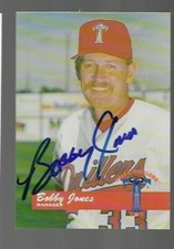 1995 Tulsa Drillers BOBBY JONES Signed Card autograph RANGERS