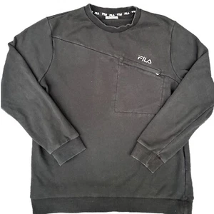 Fila Black Jumper Sweater Pullover Men's Crew Neck Size Medium - Picture 1 of 9