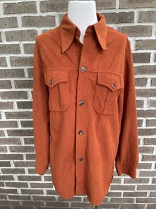 Vintage 1970’s William Barry “The Runner” Rust Color Button Shirt Men’s Size 40 - Picture 1 of 15