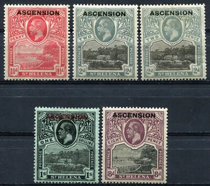 Ascension 1922 KGV lot up to 8d and 1s Mint Hinged Very Fine - Picture 1 of 2