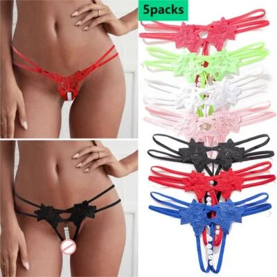 Sexy Perlen-Tanga Für Damen Erotische Spitzenhöschen Dessous  , - Bild 1 von 4