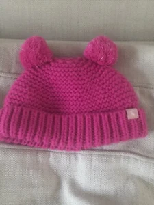 Joules Baby Girl Pom Pom Knitted Hat - Trupink- 0-6 months - Picture 1 of 4