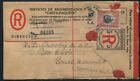 PANAMA POSTBRIEFPAPIER FORMULAR REGISTRIERTER UMSCHLAG BALBOA 1920 FRÜHER GEBRAUCH!