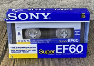 SONY EF SUPER 60 VS III TYPE I BLANK CASSETTE TAPE 1 SEALED NEW - Picture 1 of 2