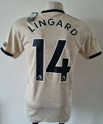 Camiseta Adidas de fútbol visitante Manchester United 2019-2020 #14 Lingard talla mediana Foto 1 de 4