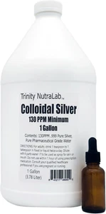 130PPM Colloidal Silver 1 Gallon Certified Lab Tested 100% Pure And Natural - Picture 1 of 11