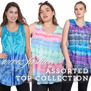 Wholesale Mix Lot Pack 10 Casual Beach Evening Summer Tops for Women's - Picture 1 of 19