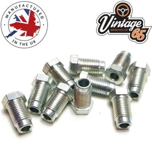 Classic Mini Cooper Clubman Moke 3/8" UNF Imperial Male Brake Pipe Unions x10 - Picture 1 of 1