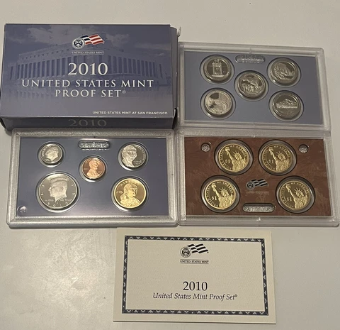 2010-S US Mint Proof Set | Beautiful Set | BOX & COA | Uncirculated 14 Coins OGP Cover