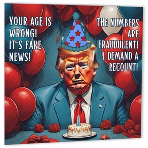 Lustige Geburtstagskarte - Fake News Donald Trump - Witz Happy Birthday Karten - Bild 1 von 6