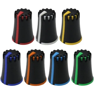 Smooth Castle Top Plastic Volume Control Knobs - 6mm Splined Hole - Push Fit - Picture 1 of 29