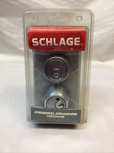 Schlage commercial deadbolt B162csv satin chrome keyed diferent - Afbeelding 1 van 7