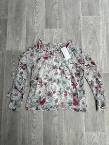 Per Una Marks & Spencer Two Piece Blouse & Cami Top Set LS Floral Size 10 BNWT - Picture 1 of 10
