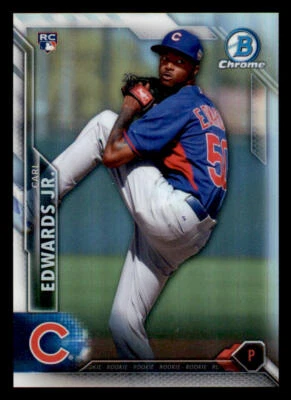 2016 Bowman Chrome Refractors #46 Carl Edwards Jr. /499 - Image 1 of 2