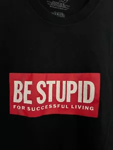Diesel BE STUPID FOR SUCCESSFUL LIVING Men Tee Black Rare - Picture 1 of 4