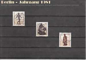 Berlin 1981 SATZ KOMPLETT Skulpturen gestempelt o. postfrisch MiNr 655-657 - Bild 1 von 2