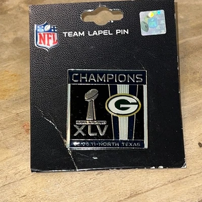 Green Bay Packers Hat Lapel Pin NFL Superbowl XLV Champions 02.06.11 North Texas - Image 1 of 4