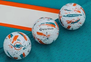 Taylormade NFL Miami Dolphins Speedsoft Ink 3 Golf Balls One Sleeve - Picture 1 of 5
