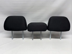 SET OF 3 | 2011 - 18 Outlander Sport 2RD Rear Headrests Black Cloth Mitsubishi - Picture 1 of 12
