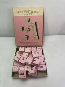 Linguistic Block Series Scott Foresman 1963 SET 1st Grade box 34 Blocks Reading - Picture 1 of 11