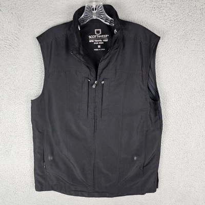 SCOTTeVEST RFID Travel Vest Mens Medium Mesh Lined Utility Lightweight Full Zip - Image 1 of 4