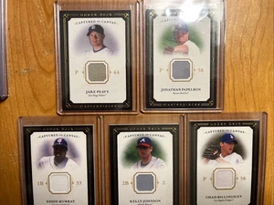 Lot (5) UD Masterpieces Peavy Murray Papelbon Johnson Billingsly GU Relics - Picture 1 of 11
