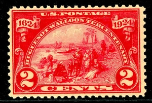 USA 1924 Huguenot-Wallon 2¢ Carmine Scott #615 MNH M649 - Picture 1 of 6