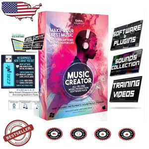 Pro Music Software DAW - Lifetime Recording, Editing, VST Plugins, Sounds - Picture 1 of 7