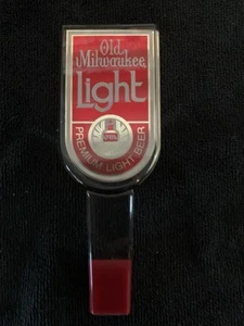 Old Milwaukee Light Beer Tap Marker Draft Handle Red Plastic Vintage Breweriana - Picture 1 of 3