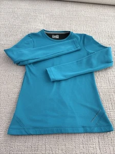 Top Under Armour donna medio verde acqua manica lunga strato base casual basic atletico - Foto 1 di 9
