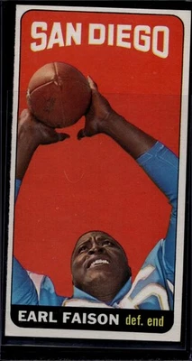 1965 Topps Football Set Break #158 Earl Faison, Ex, SP - Image 1 of 2
