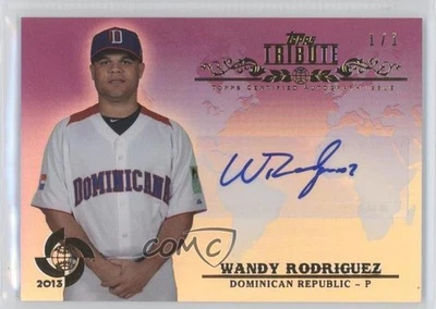 2013 Topps Tribute WBC Auto Purple 1/1 Wandy Rodriguez #WTA-WR Auto x0y - Imagem 1 de 3