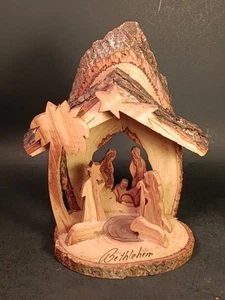 Hand Carved Wood Bethlehem Nativity Figure - Picture 1 of 8