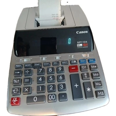 Canon MP11DX-2 Printing Calculator 12 Digit Black/Red  Large Key Clock/Calendar  - Image 1 of 4