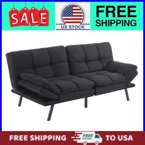 Mainstays Memory Foam Futon with 72",Black - Изображение 1 из 4
