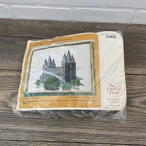 The Creative Circle Crewel Kit #1009 Salt Lake City Tempel 18" x 24" - Bild 1 von 5