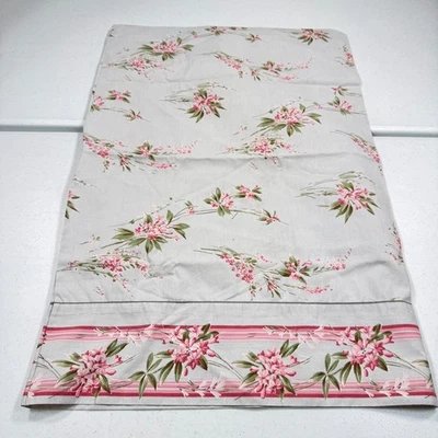 vintage burlington pillowcase standard pink gray floral blend y2k 90s 80s - Image 1 of 4