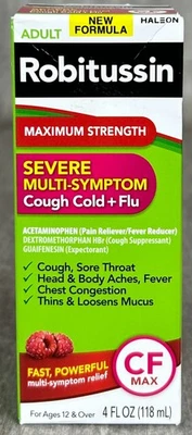 Robitussin Max severo multi-síntoma tos frío + gripe 8 oz CADUCIDAD 10/25 Foto 1 de 4