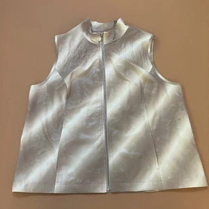 Chico's Zenergy Neema Vest Womens 3 XL Gold Ombre Sleeveless Full Zip Pockets - Picture 1 of 14