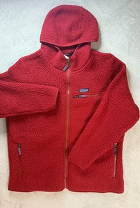 Chaqueta con Capucha De Colección Patagonia Deep Pile Sherpa Polar Cremallera Años 90 2000 Roja Talla XL - Imagen 1 de 11