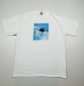 Camicia VINTAGE Oneita PowerPro uomo XL maglietta grafica aquila bianca 1994 anni 90 - Foto 1 di 8