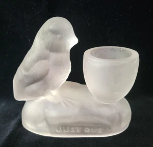 EAPG Gillinder Glass Co's Just Out Toothpick holder 4.5" tall Satin finish - Picture 1 of 7