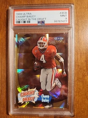Ultra #4CD 1999 Champ Bailey atrapado en el draft PSA 9 como nuevo Foto 1 de 2