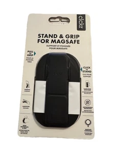 Clckr Stand & Grip For Magsafe Phone Grip Black & Antimicrobial Protection - Picture 1 of 2