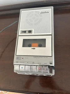 SONY TCM-757 Vintage Cassette Rare Tape Recorder 240V 6V DC AC Sound 1980 WORKS! - Picture 1 of 9