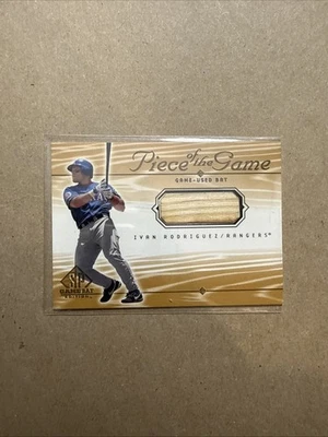 Ivan Rodriguez: 2000 UD SP Piece Of The Game, Game Used Bat #IR Texas Rangers - Image 1 of 4