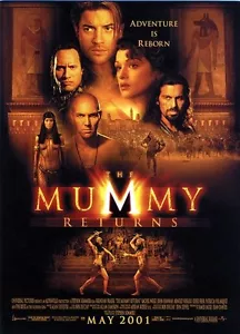 The Mummy Returns movie poster print - The Rock, Dwayne Johnson, Brendan Fraser - Picture 1 of 1
