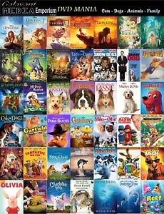 DVD Mania Pick Your Movies Disney Dogs Cats Animals Nature Combined Ship DVD Lot - Picture 1 of 246